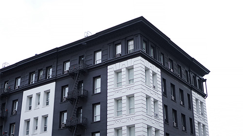 Apartment Building Painted Apartment Building